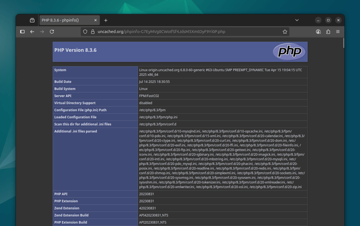 phpinfo