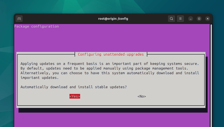 Enable unattended-upgrades Ubuntu