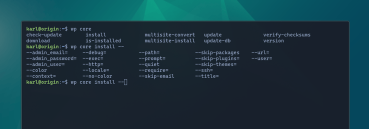 WP-CLI Bash Completion