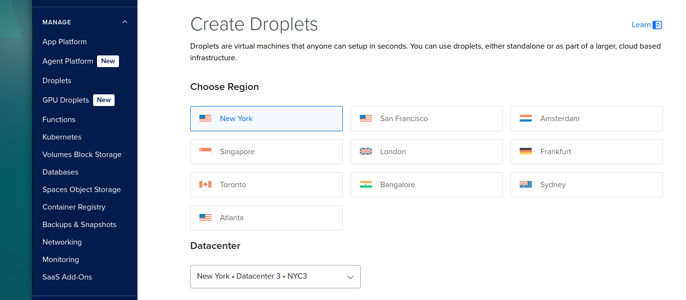 DigitalOcean Region