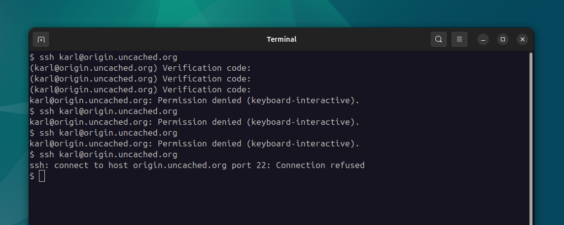 Fail2Ban Connection Refused