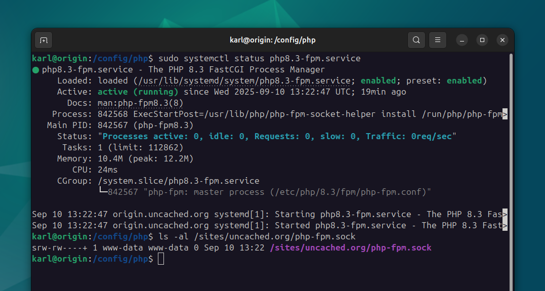 PHP-FPM status